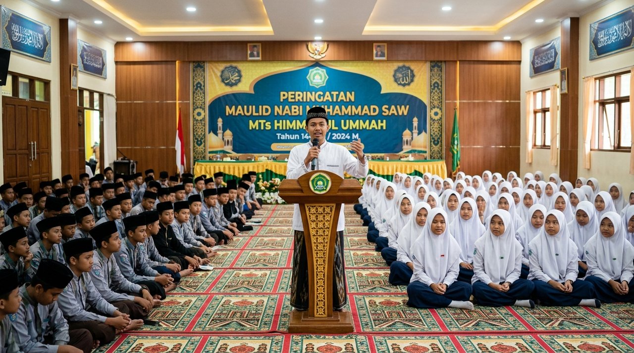 Peringatan Maulid Nabi SAW: Siswa Tampilkan Pidato 3 Bahasa dan Musabaqah Syiar
