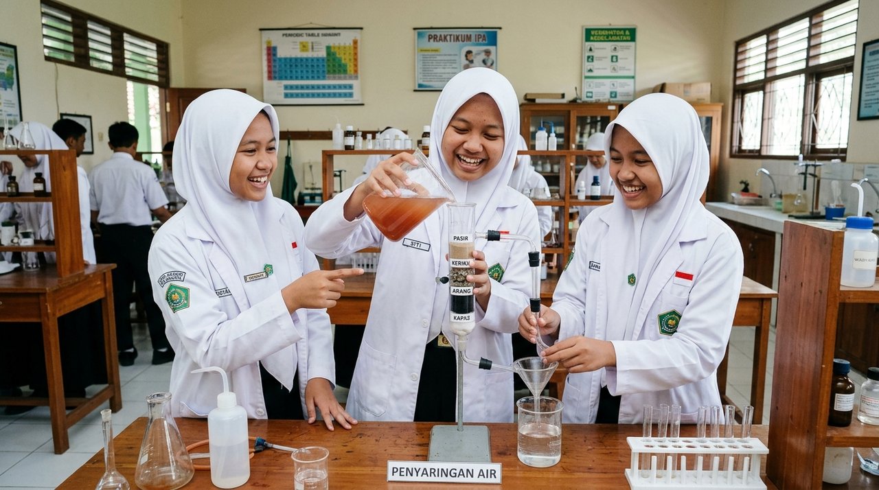 Klub Riset Sains Siswi Ciptakan Prototipe Filter Air Ramah Lingkungan